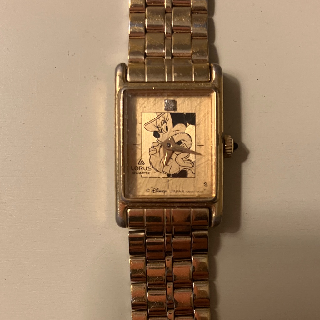 Disney GoldTone Watch Featuring Minnie Mouse